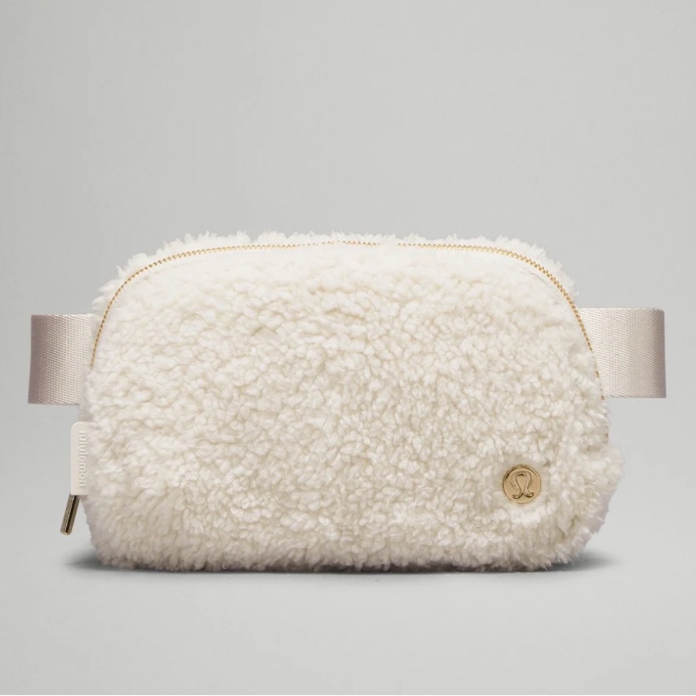 Lululemon Athletica Cream Crossbody Bag with Plush Texture